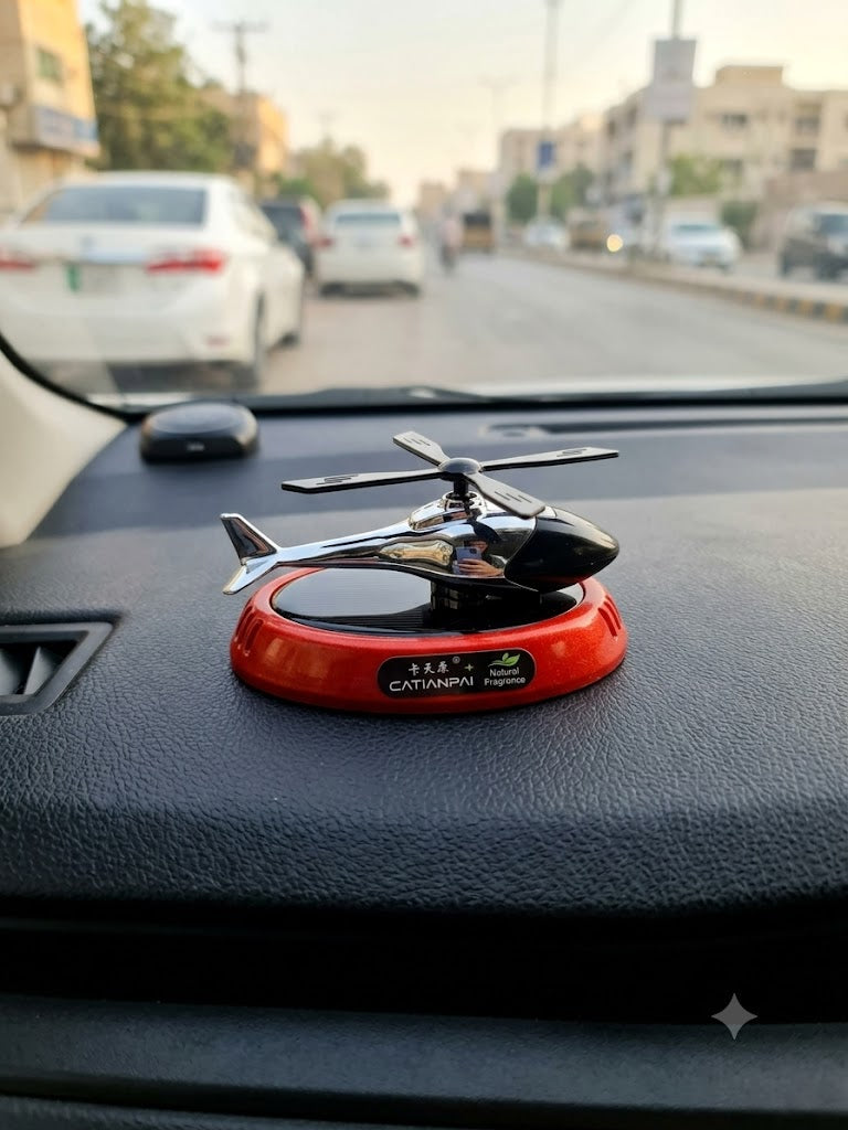 Universal Solar Powered Helicopter Dashboard Decoration | Premium Interior Accessory