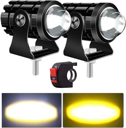 Picture of Mini Driving Light Dual Color Spot Light For Cars & Bikes