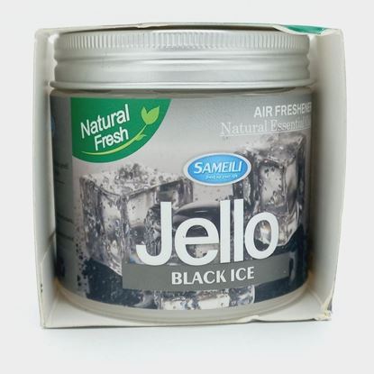 Picture of Jello Air Freshener - Black Ice Scent - Odor Eliminator - Scent Freshener - Room, Closets, Bathrooms, Car - 220g