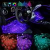 Picture of Starry Interior Car Lights Car Led Light Interior with RF Remote Four-Line Waterproof Design Starry Car Led Lights, DIY Multi Color Music Sync Under Dash Car Lighting Kit Scene Mode DC 12V