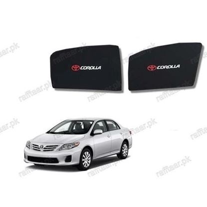 Picture of Car Curtain, Fix Side Shades or Sun Shades with logo for Toyota Corolla (2009-2014)