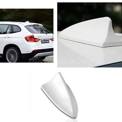 Picture of Car Shark Fin Antenna Roof Top Mount - Universal White Color