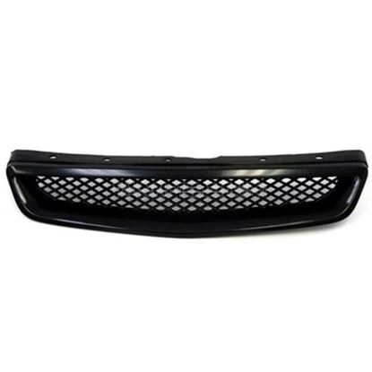 Picture of Front Sports Grill Mesh Black ABS Plastic For Honda Civic 1999,2000