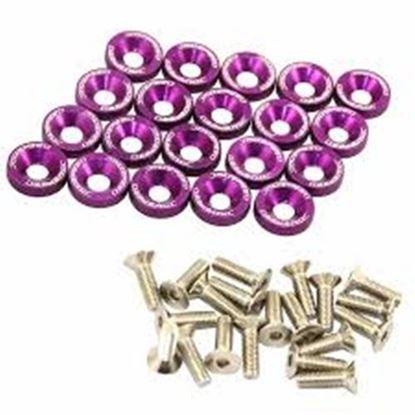 Picture of 10 Pcs Set Of JDM Washers For Cars - Purple